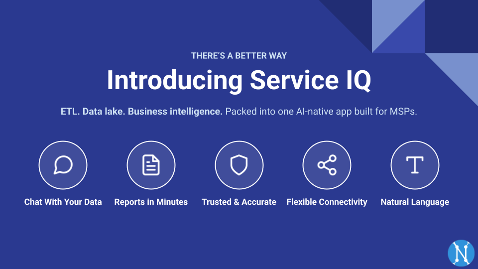 Service IQ reveal: chat with MSP service data across PSA, RMM, and connected systems